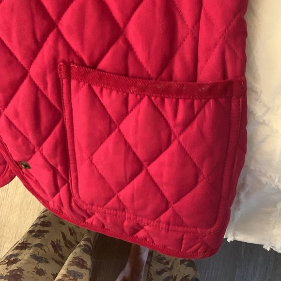 Talbots deep red-pink colored vest. Never worn - Picture 4 of 5